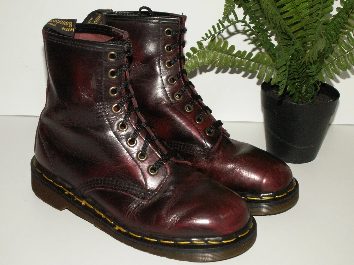 made in England Dr. Martens 1460 cherry arcadia leather boots UK 5