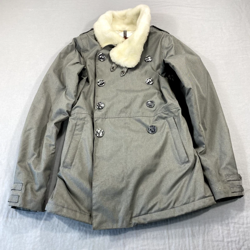 burton faux fur dryride ski snowboarding jacket