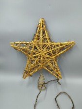 Christmas Tree Topper Twig Star Twine Rustic Natural Lighted Treetop