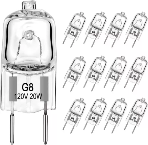 10Pack G8 Light Bulbs 20W Dimmable 120V G8 Base 2Pin Xenon Bulb T4 JCD - Picture 2 of 8