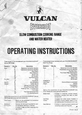 Vulcan Everhot 204 150 Wood Stove Op u0026 Installation Manuals Information CD  DISC | eBay