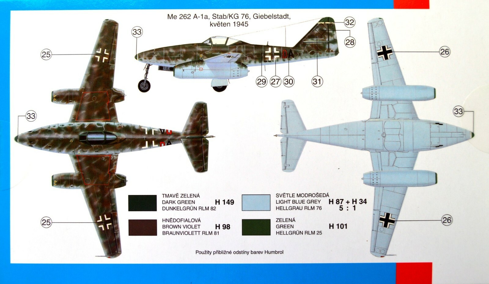 Messerschmitt Me 262 A1a (1/72 model kit, Smer 0864) Journal Monkey