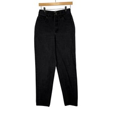 Vtg 80s 90s London Jean Womens 8 Black High Waisted Mom Jeans Cotton USA Made
