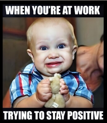 When Your At Work Trying To Stay Positive But Going Mad On The Inside! MAGNET
