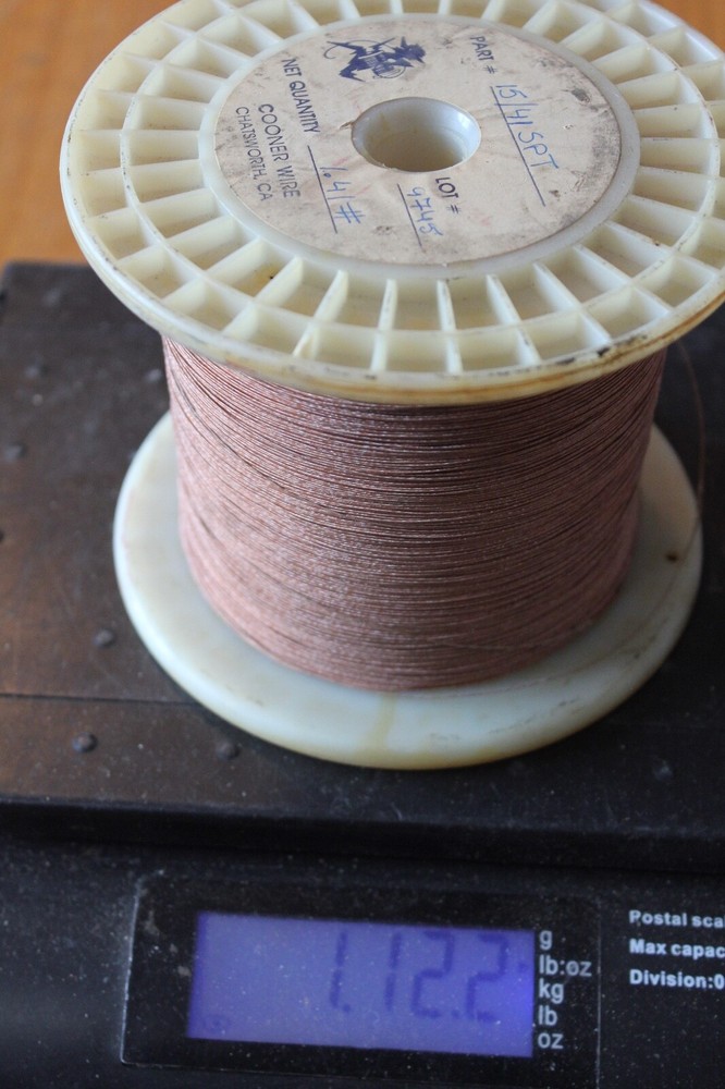 800ft Cooner wire 15/41 SPT amateur crystal radio