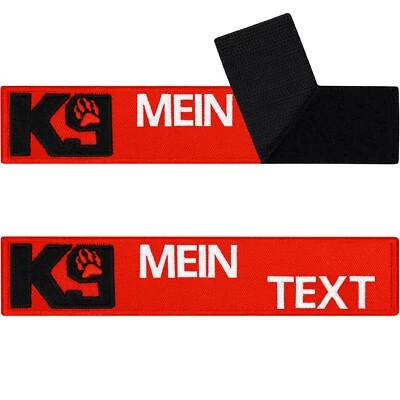 EXPRESS-STICKEREI GMBH K9 Patch personalisiert - Polizei Hunde Klettpatch - Aufnäher - 125x25mm