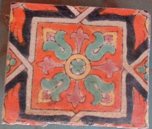 Antique Hand Painted Davies & McDonald Tile Company 5" Tile - GDC - Moorish - Picture 1 of 8