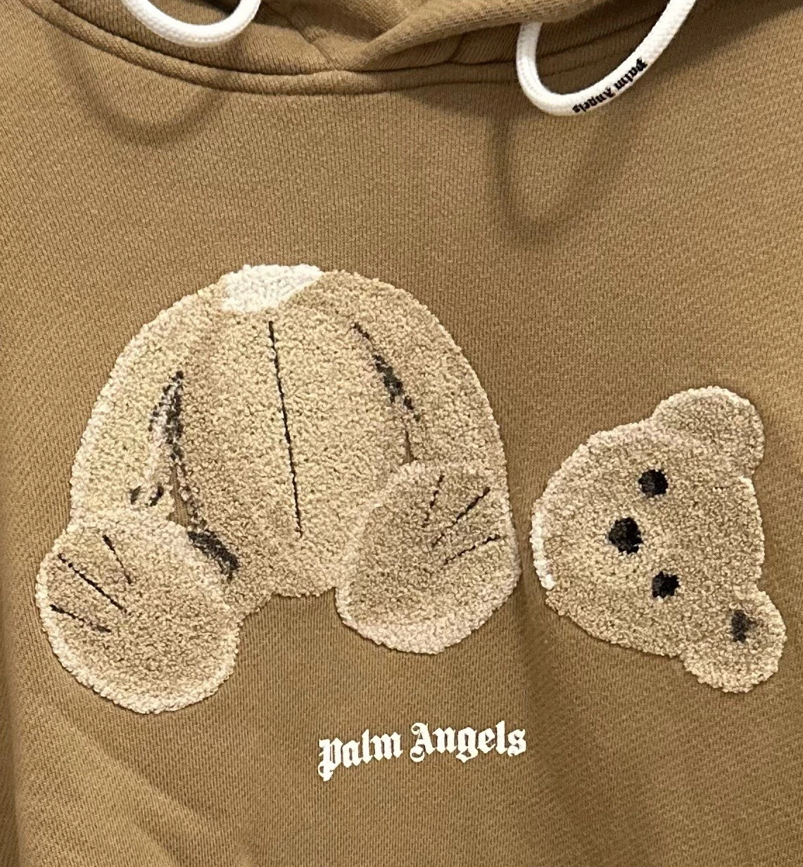 Palm Angels Teddy Bear Beige Hoodie