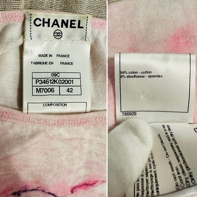 Authentic Pink Huge CC Logo Chanel Top, Size 42, France | eBay