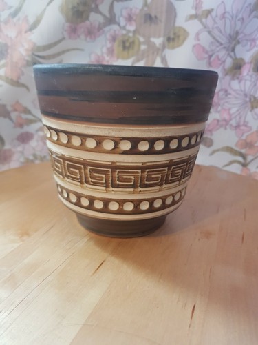 Scheurich Pflanzkübel 700/13 braun creme unglasiert Übertopf Vintage Retro 80er 90er - Bild 4 von 12