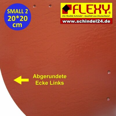 1 Flexy Small 2 Schindeln links ziegelrot mit Struktur (Kunststoff)