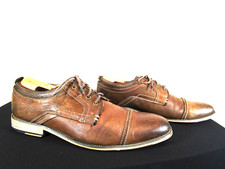 Steve Madden P Kolton Brown Leather Cap Toe Oxford Shoes Men Sz 12