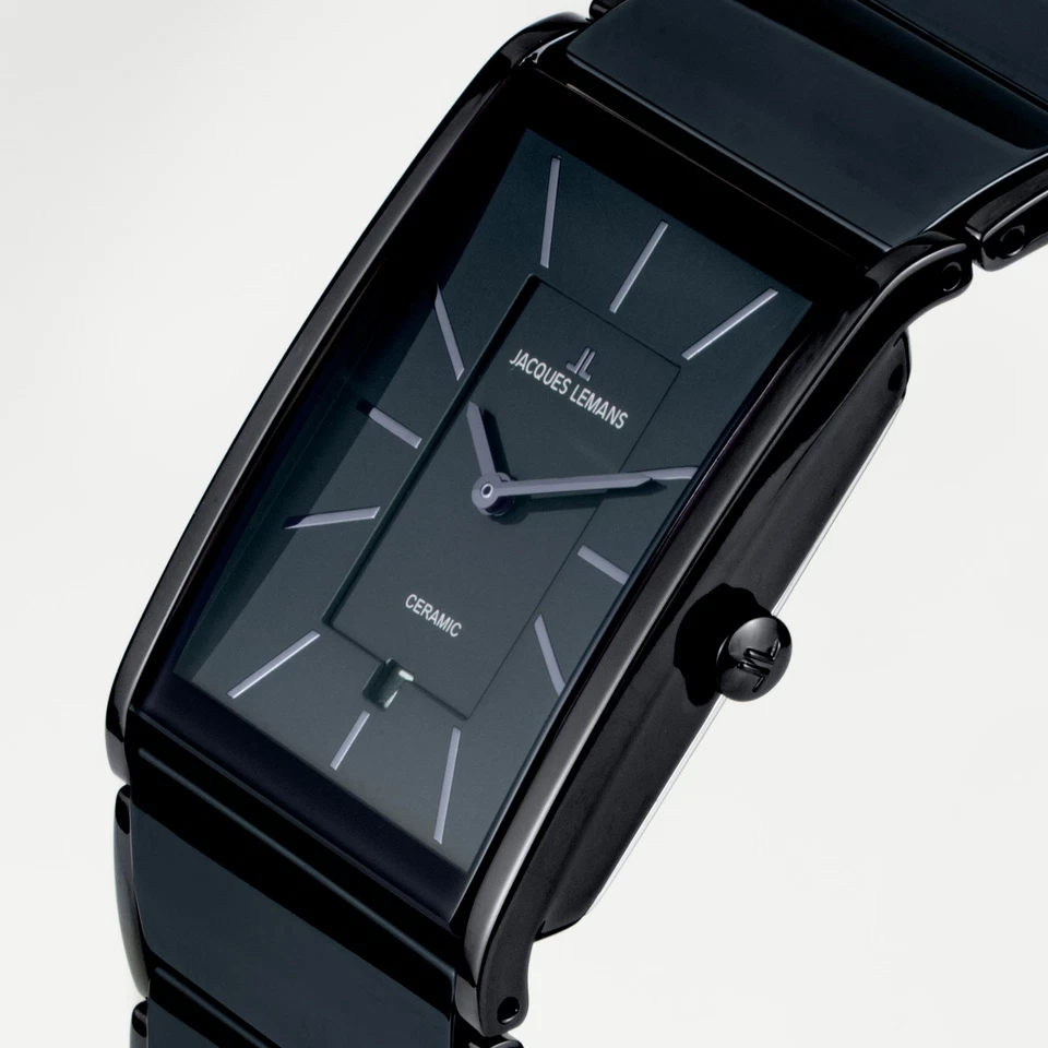 JACQUES LEMANS Herrenuhr Dublin Keramik 1-1939H 5 ATM - Bild 2 von 4