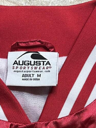 Vintage Augusta Red Satin Baseball Jacket Full Snap M NWOT - Picture 3 of 7