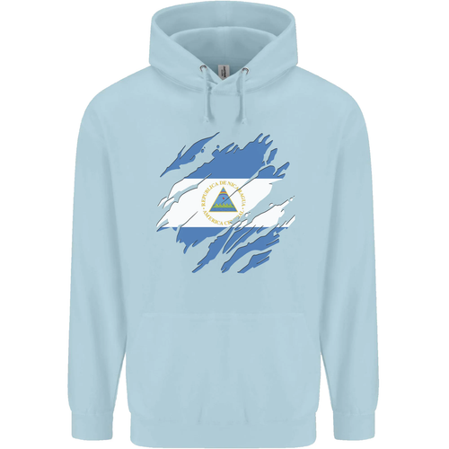 Torn Nicaragua Flag Nicaraguan Day Football Childrens Kids Hoodie - Picture 45 of 68