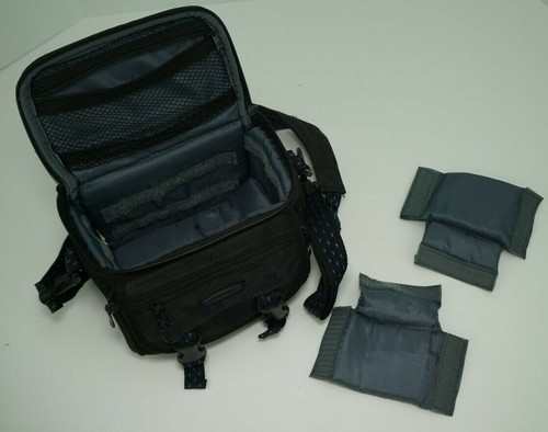 Borsa videocamera/fotocamera Samsonite nera/blu imbottita cinghia regolabile modello #817BK - Foto 9 di 10
