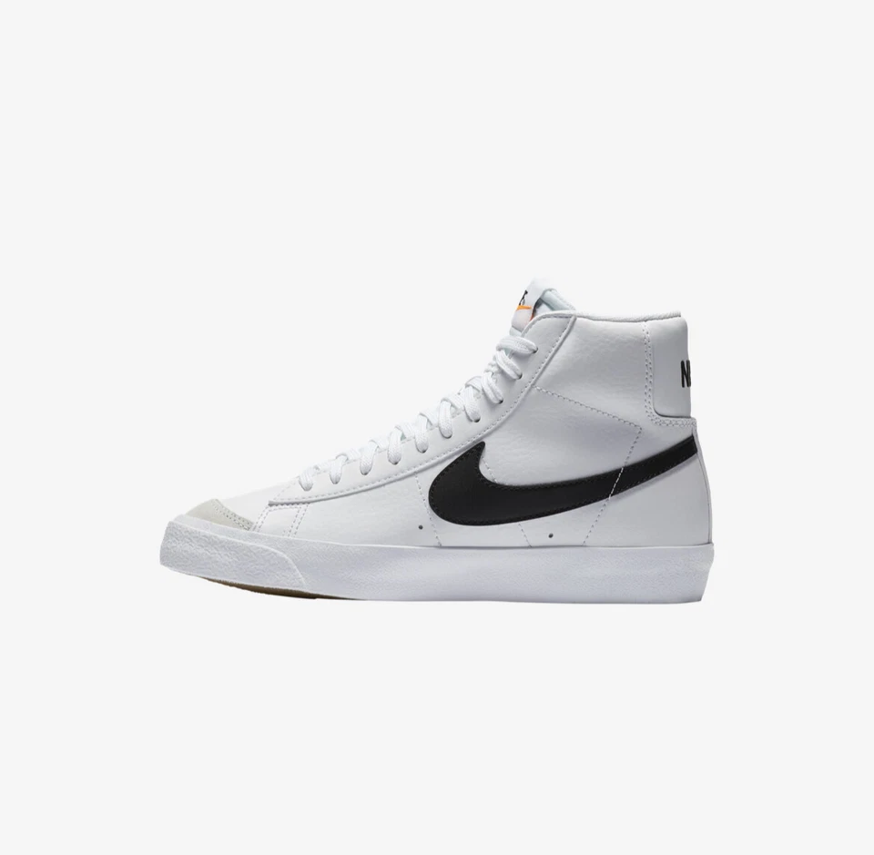 Nike Blazer середины '77 большой детский размер DA4085-100 белый/черный NWB может соответствовать женщин sz - Изображение 2 из 4