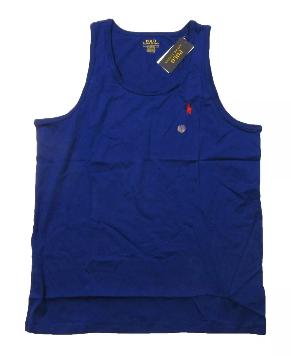 Polo Ralph Lauren Big Tall Men s Royal Blue Cotton Tank Top eBay