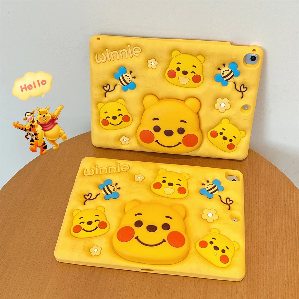 Funda protectora a prueba de golpes para niños Pooh para iPad 10th 9 8 7 mini 6 5 4 3 Air 1 2 Pro 11 Foto 2 de 4