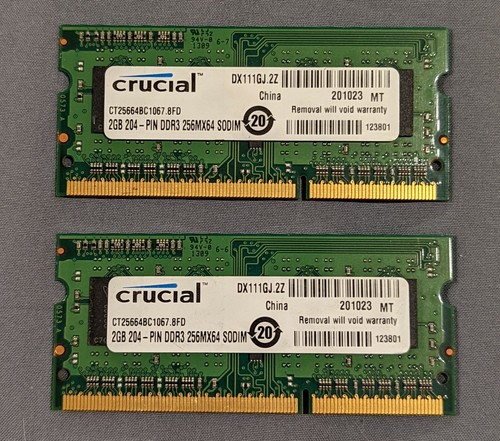 4GB (2x 2GB) Mémoire DDR3 RAM Pour Portable Gateway NE51B16u - Kit 2 Barrettes SO-DIMM 204 Pins - OCCASION TESTÉ