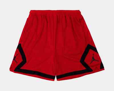$65 Nike Air Jordan Heritage Diamond Shorts Gym Red Black DO5032