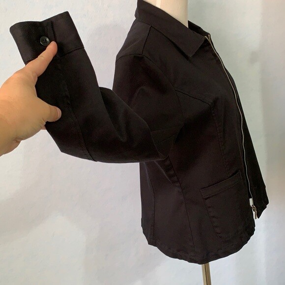 Solid Black Blazer Jacket - Chamonix - image 4