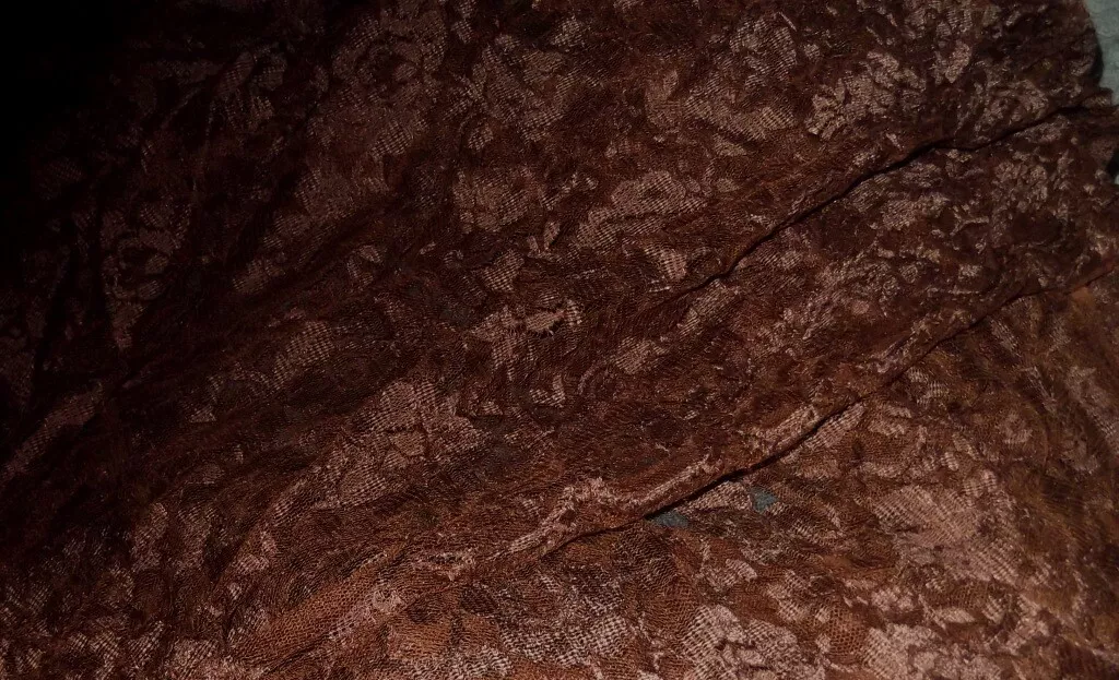 Dark brown lace fabric deals