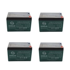4 Pack 6-DZF-12 6-DZM-12 12V 12Ah Sealed Lead Acid Battery w/ Nut  Bolt Scooter