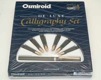 VERSIEGELT Vintage Osmiroid Easy Change SPÄTER Typ Deluxe Kalligrafie Set + Buch