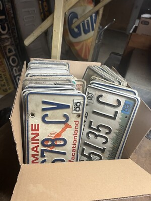 Vintage Old Maine ME Repurpose Art Craft Metal License Plates Tags 55