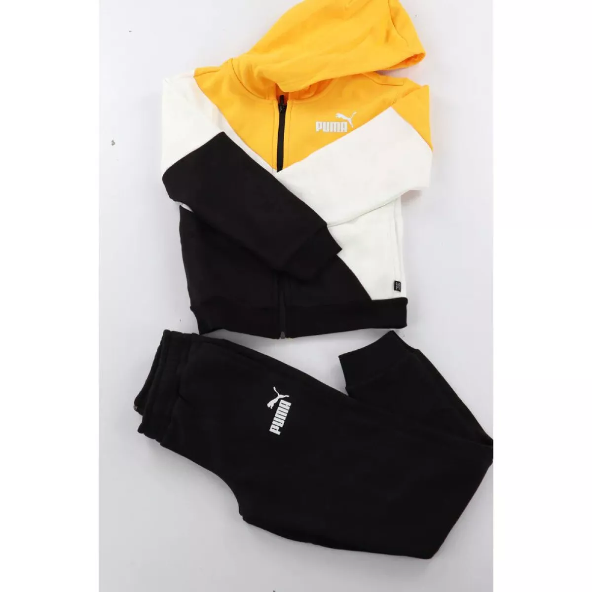 Chándal Puma Power FL B Niño Amarillo y Negro