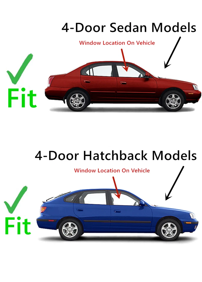 Fits 2001-2006 Hyundai Elantra 4 Dr Passenger Side Right Front Door Window Glass Foto 2 de 4