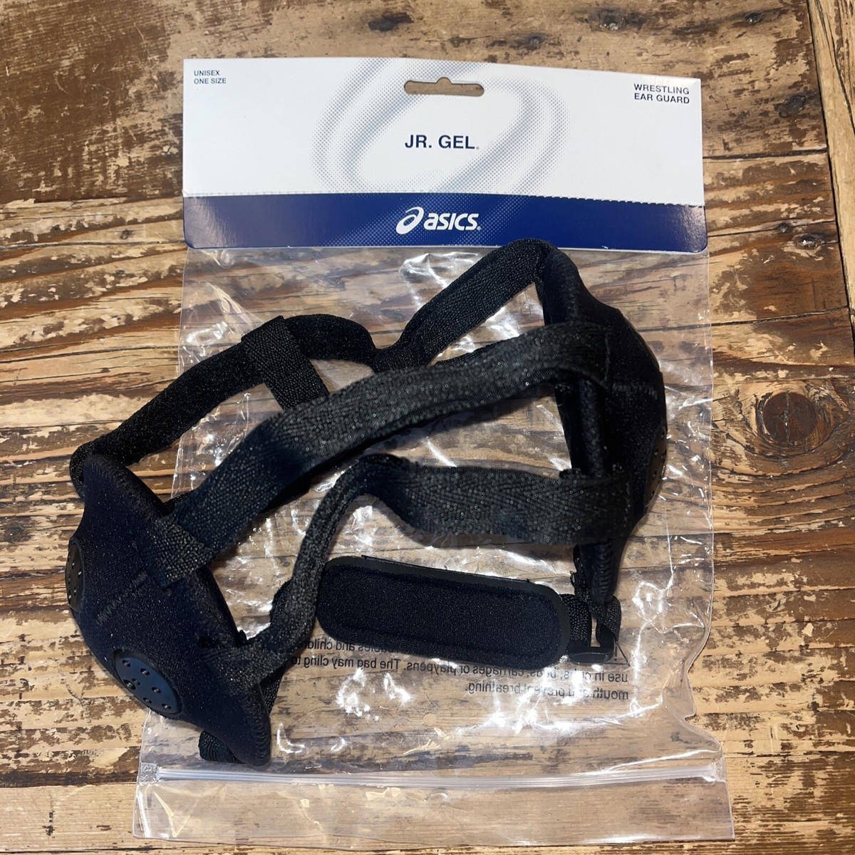 Asics Gel Wrestling Ear Guard ZW802 Padded Headgear Unisex One Size  Black
