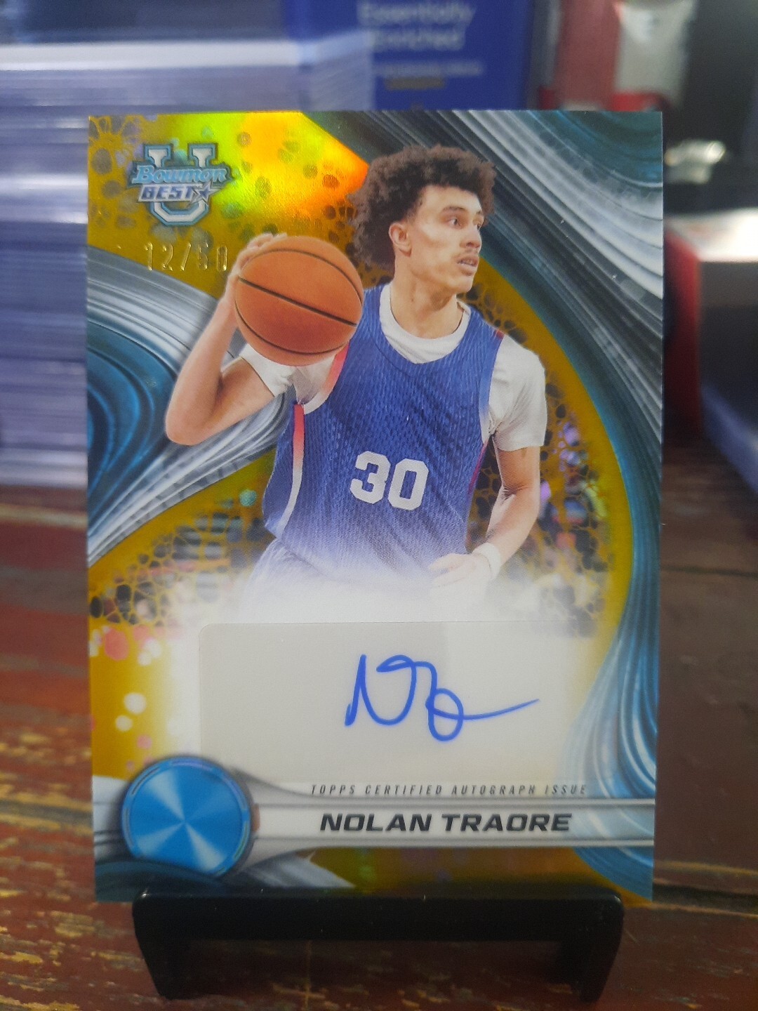 2024-25 Bowman's Best Nolan Traore Gold Refractor Auto 12/50 Rookie Card