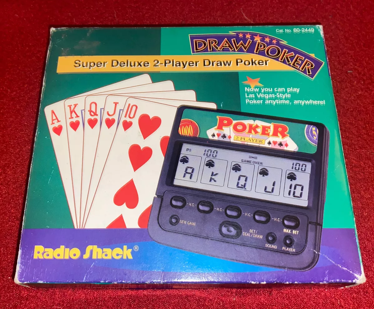 Radioshack Deluxe 2 Player Draw Poker Handheld Electronic 