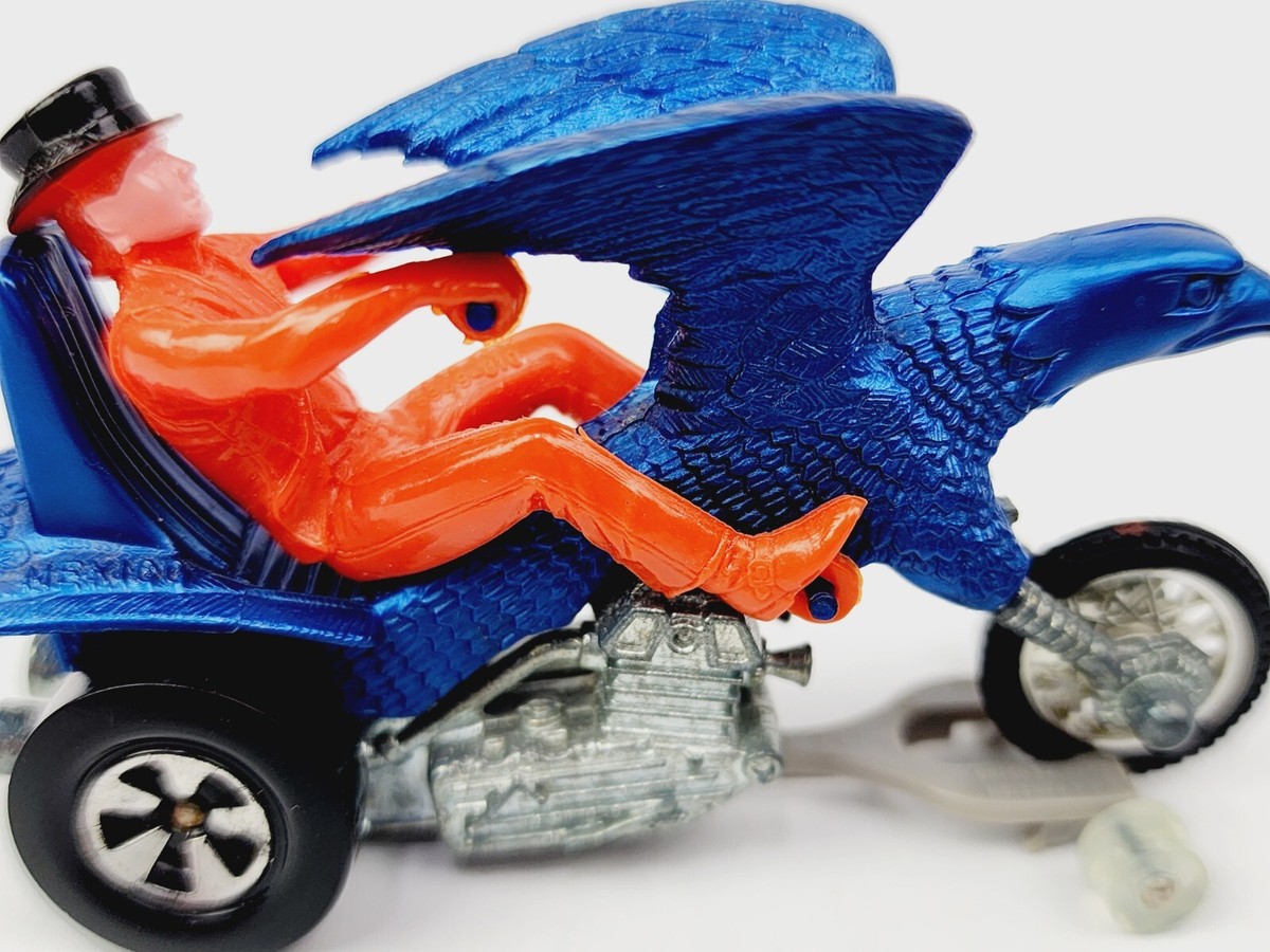 Hot Wheels Hot Wheels RRRumblers MOTOR③ HOT WHEELS RRRUMBLERS BOLD EAGLE BLUE W/ ORANGE TOPS RIDER