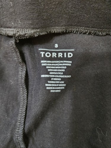 NEW Torrid Women's Plus Size 3 Leggings Skinny Pants Sequin Black Cotton Blend - Bild 9 von 10