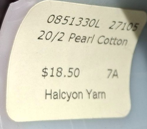 Halcyon Weaving Thread Cotten Pearl 20/2 Yarn 11 oz. Light Blue 1 Cone Crafts - Picture 10 of 11