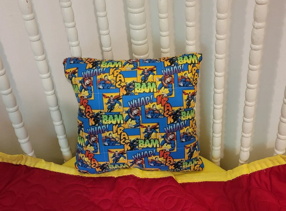 JUEGO DE ROPA DE CAMA PARA CUNA HECHO/CON TELA SUPERMAN Foto 4 de 4