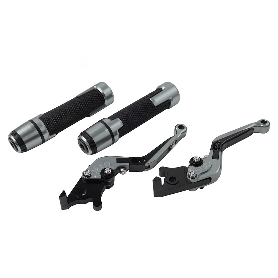 Grey Brake Clutch Levers Handlebar Grips Sets For Ducati Monster 620 659 795 796 — 第 4/4 张图片