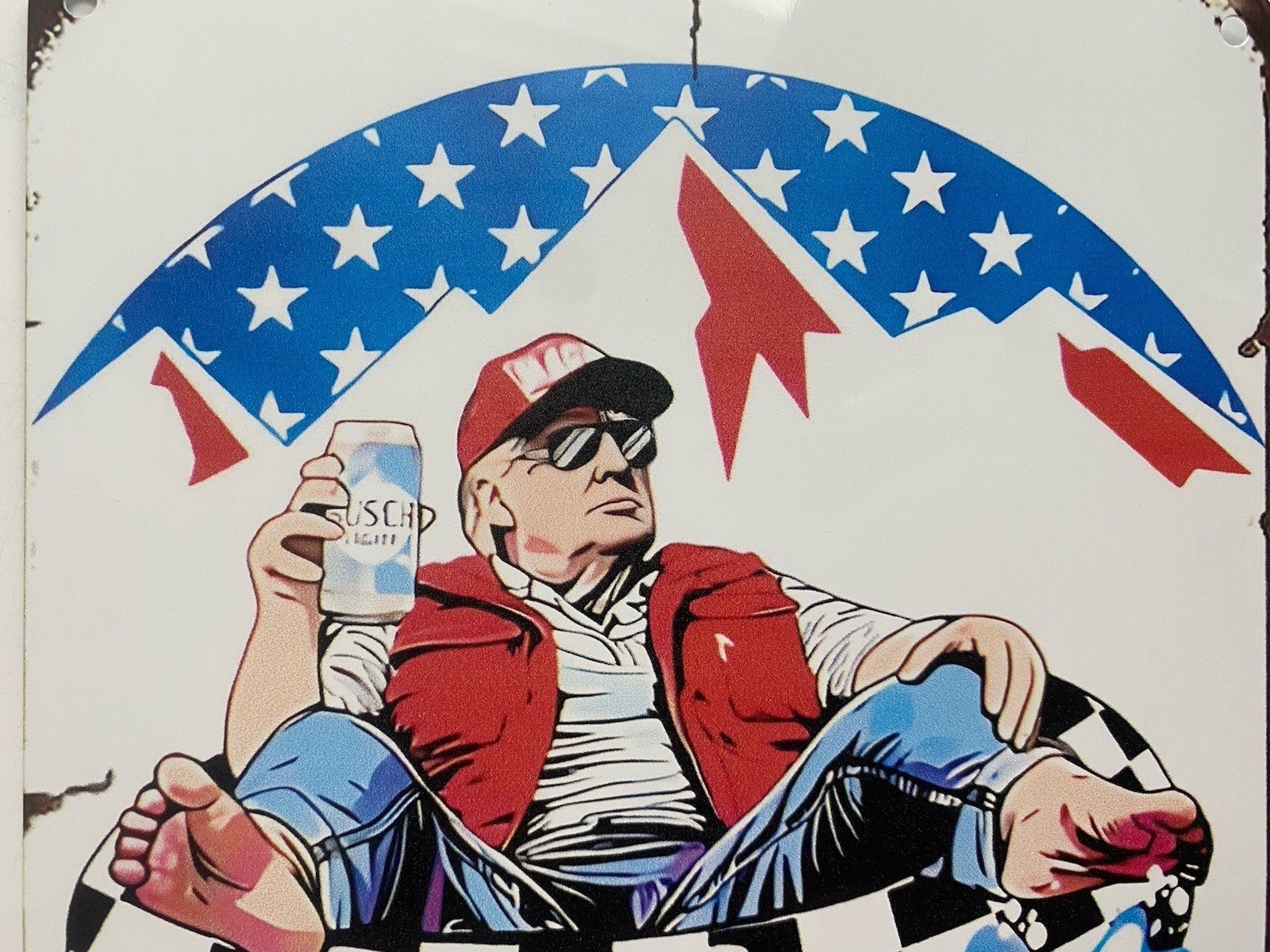 Busch Light Beer Donald Trump Metal Sign - Hunters - Hunting Fishing - President