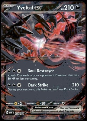 Yveltal ex Double Rare ME03: Perfect Order 053/088 NM