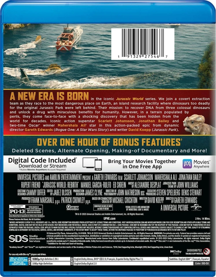 Jurassic World Rebirth - Collector's Edition Blu-ray + Digital Blu-ray NEW Foto 4 de 4