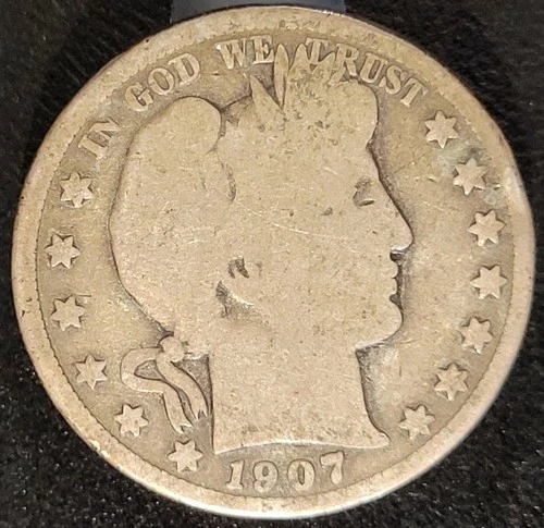 1907 D Denver Mint Barber Half Dollar