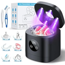 UV Ultrasonic Retainer Cleaner Machine Dental  Guard Cleaser Pod for Invisalign