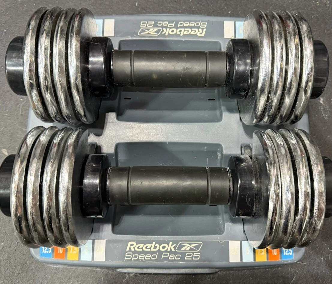 Reebok Speed Pac 25 Adjustable Dumbbell Weight Set for Home Gym
Opens in a new window or tab