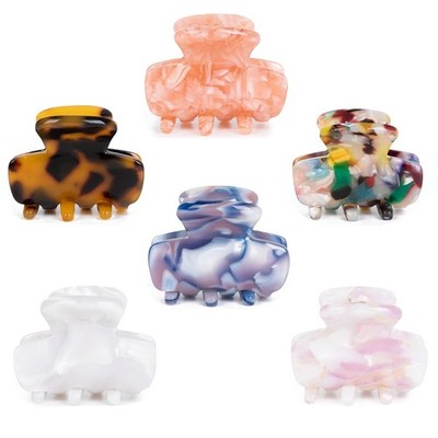 6 PCS Hair Clips for Women Claw Clips 1.4 Inch Small Acetate Nonslip Jaw Set