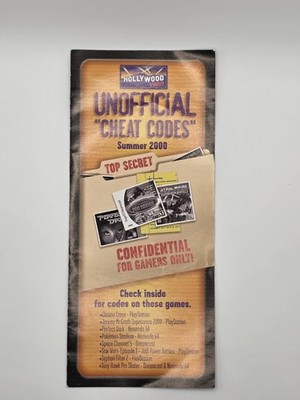 Hollywood Video Unofficial Cheat Codes Summer 2000 Promo Brochure Pokemon N64