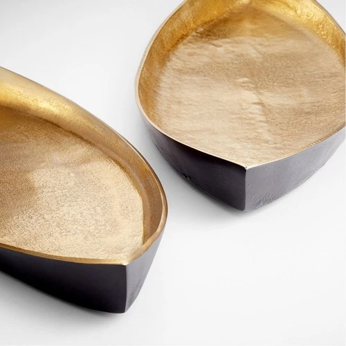 Cyan Design 10619 Alumbrar Matt Black And Gold Tray - Picture 3 of 4