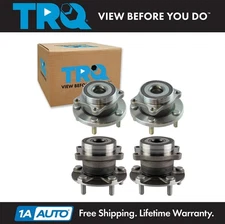 TRQ Wheel Hub Bearings Assembly Set Front & Rear Fits Subaru